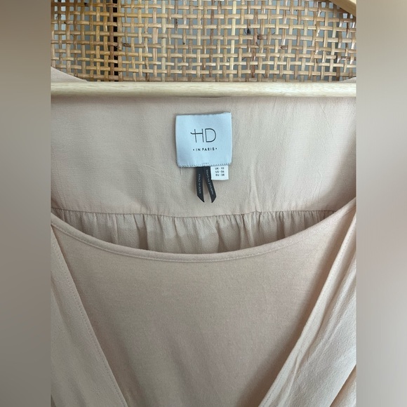 Anthropologie Cream Drapey Blouse with Tie Belt - Picture 4 of 12